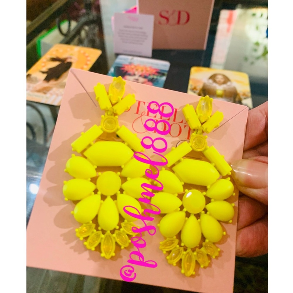 Stella & Dot | *ULTRARARES* Citron Yellow Heck Yes!!!\😄/Statement Earrings - Picture 13 of 16